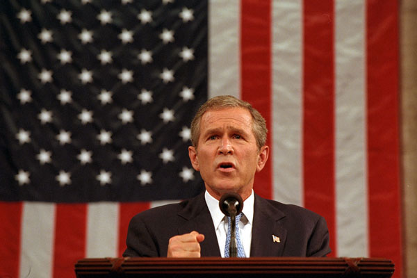 George W. Bush addresses Congress following 9/11